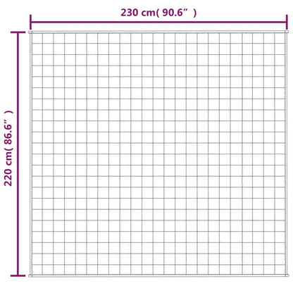 vidaXL Coperta Ponderata Crema Chiaro 220x230 cm 15 kg Tessuto