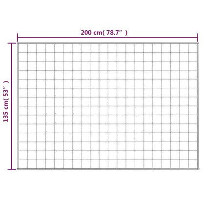 vidaXL Coperta Ponderata Grigia 135x200 cm 6 kg Tessuto