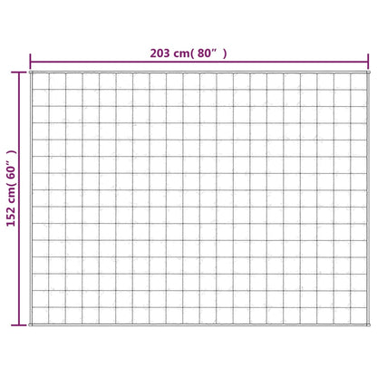 vidaXL Coperta Ponderata Grigia 152x203 cm 11 kg Tessuto