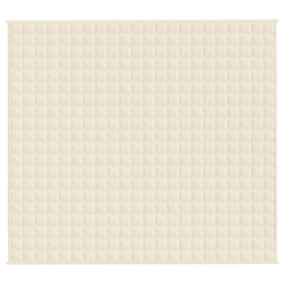 vidaXL Coperta Ponderata Crema Chiaro 200x230 cm 13 kg Tessuto