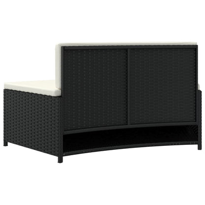 vidaXL Panche per Spa con Cuscini 2 pz in Polyrattan Nero