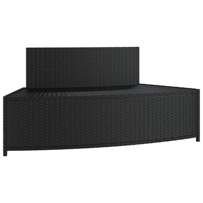 vidaXL Panche per Spa con Cuscini 2 pz in Polyrattan Nero