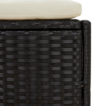 vidaXL Panche per Spa con Cuscini 2 pz in Polyrattan Nero