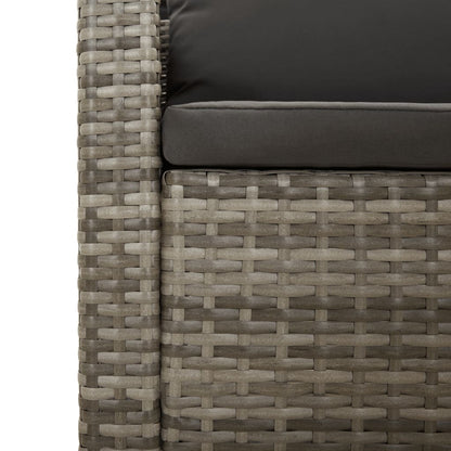 vidaXL Set Divani da Giardino 4 pz con Cuscini in Polyrattan Grigio