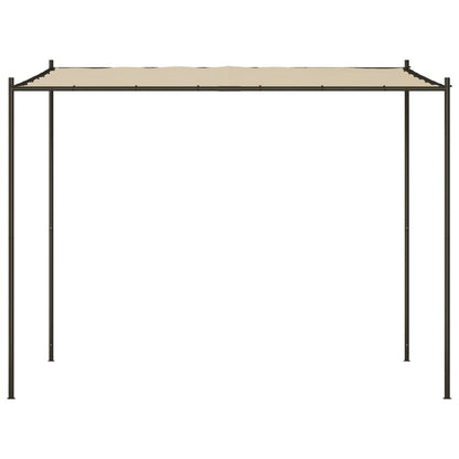 vidaXL Gazebo Beige 3x3 m 180 g/m² Tessuto e Acciaio