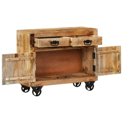 vidaXL Credenza 80x30x65 cm in Legno Grezzo Massello di Mango