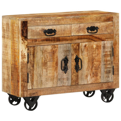 vidaXL Credenza 80x30x65 cm in Legno Grezzo Massello di Mango