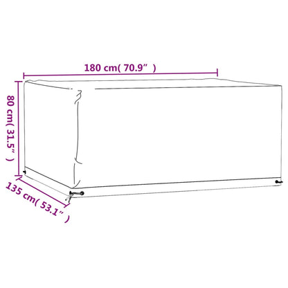 vidaXL Copertura Mobili Giardino 8 Occhielli 180x135x80cm Rettangolare