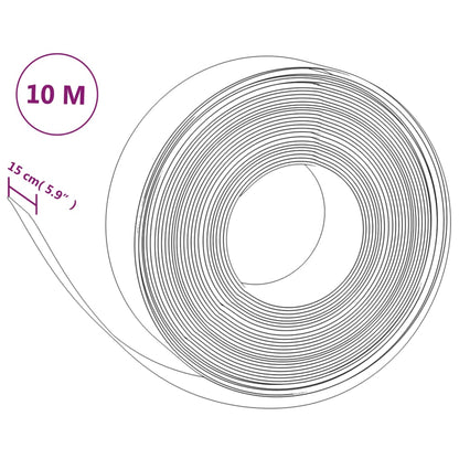 vidaXL Bordature da Giardino 4 pz Grigie 10 m 15 cm in Polietilene