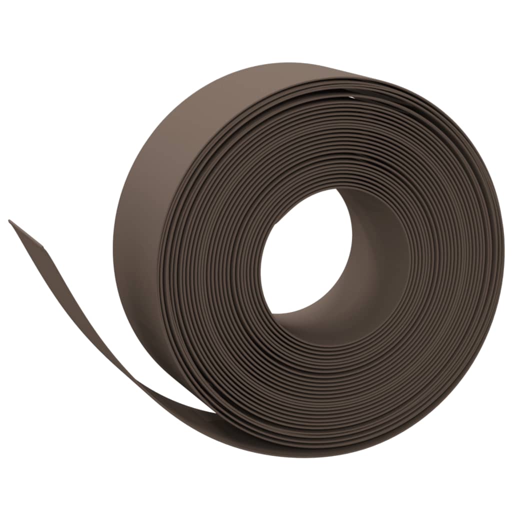 vidaXL Bordature da Giardino 3 pz Marroni 10 m 20 cm in Polietilene