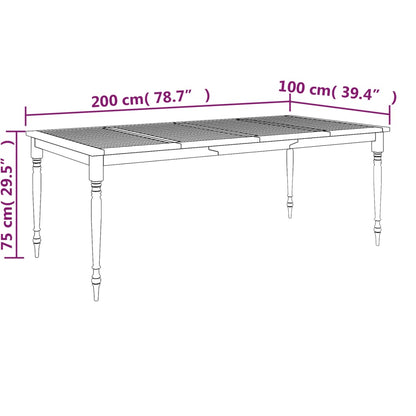 vidaXL Set Pranzo Giardino 9pz con Cuscini Grigio Scuro Massello Teak