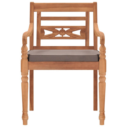 vidaXL Set Pranzo Giardino 9pz con Cuscini Grigio Scuro Massello Teak