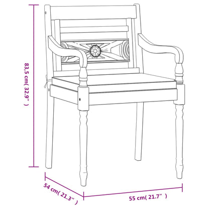 vidaXL Set Pranzo Giardino 9pz con Cuscini Grigio Scuro Massello Teak