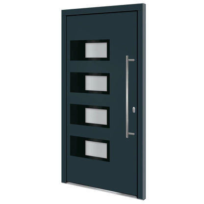 vidaXL Porta Ingresso Antracite 110x210 cm in Alluminio e PVC