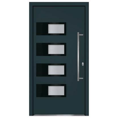 vidaXL Porta Ingresso Antracite 110x210 cm in Alluminio e PVC