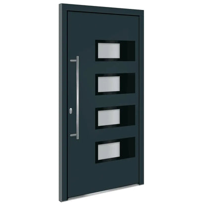 vidaXL Porta Ingresso Antracite 100x200 cm in Alluminio e PVC VIDAXL