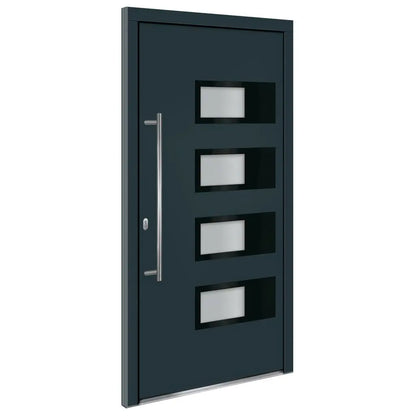 vidaXL Porta Ingresso Antracite 110x210 cm in Alluminio e PVC VIDAXL