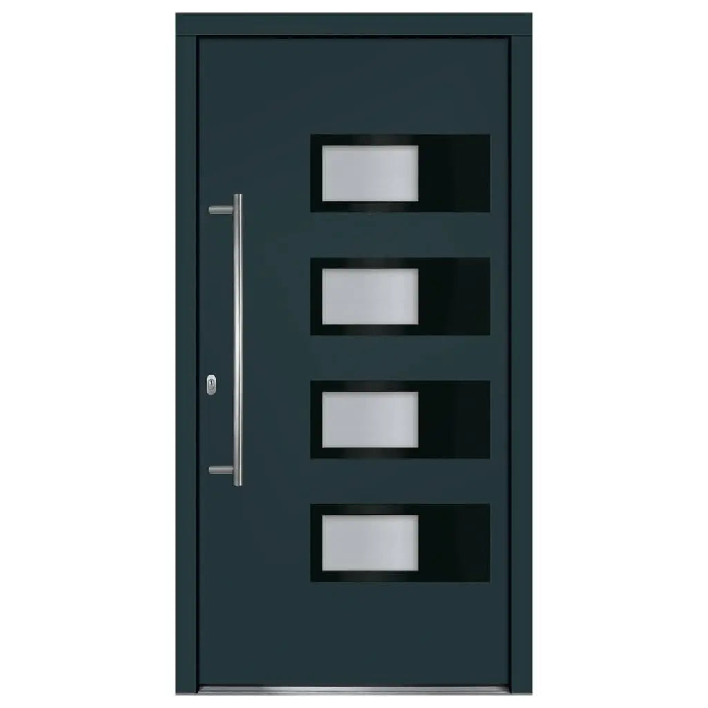 vidaXL Porta Ingresso Antracite 110x210 cm in Alluminio e PVC VIDAXL