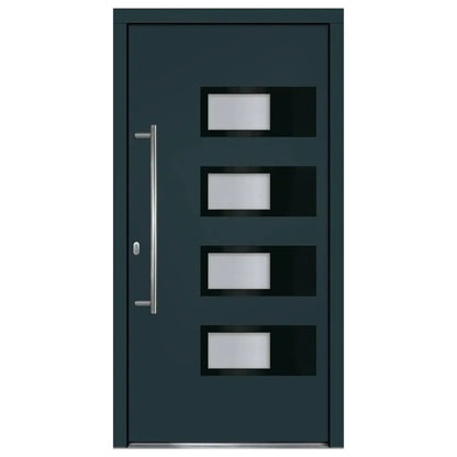 vidaXL Porta Ingresso Antracite 110x210 cm in Alluminio e PVC VIDAXL