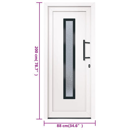 vidaXL Porta Ingresso Bianca 88x200 cm in PVC