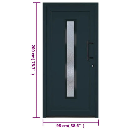 vidaXL Porta Ingresso Antracite 98x200 cm in PVC VIDAXL