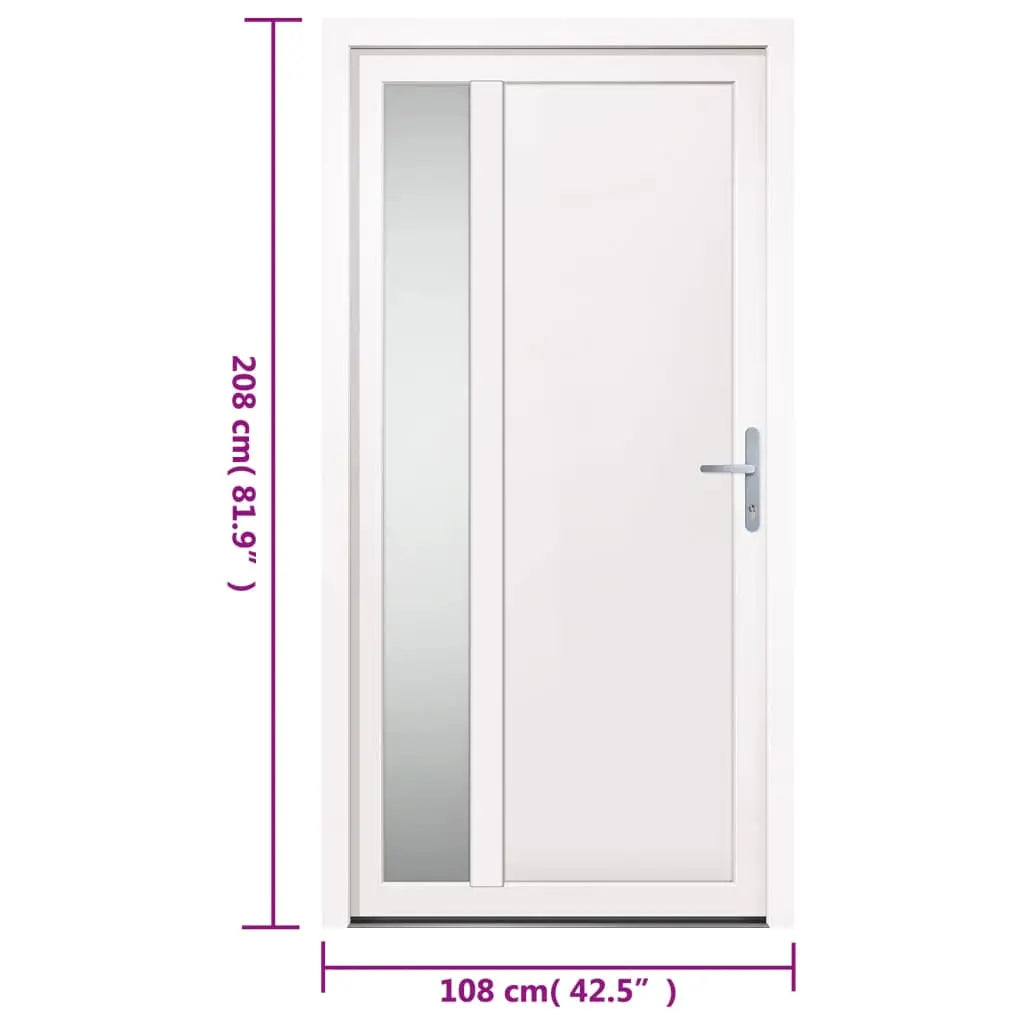 vidaXL Porta Ingresso Bianca 108x208 cm in PVC VIDAXL