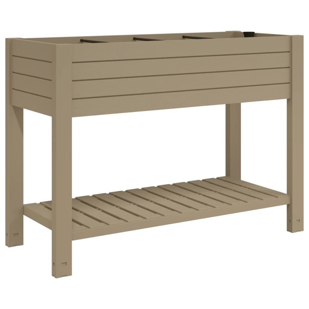 vidaXL Fioriera da Giardino Marrone Chiaro 110x45x79 cm Polipropilene VIDAXL