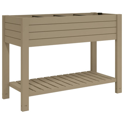 vidaXL Fioriera da Giardino Marrone Chiaro 110x45x79 cm Polipropilene VIDAXL
