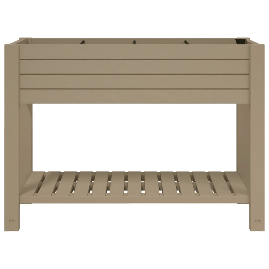 vidaXL Fioriera da Giardino Marrone Chiaro 110x45x79 cm Polipropilene VIDAXL