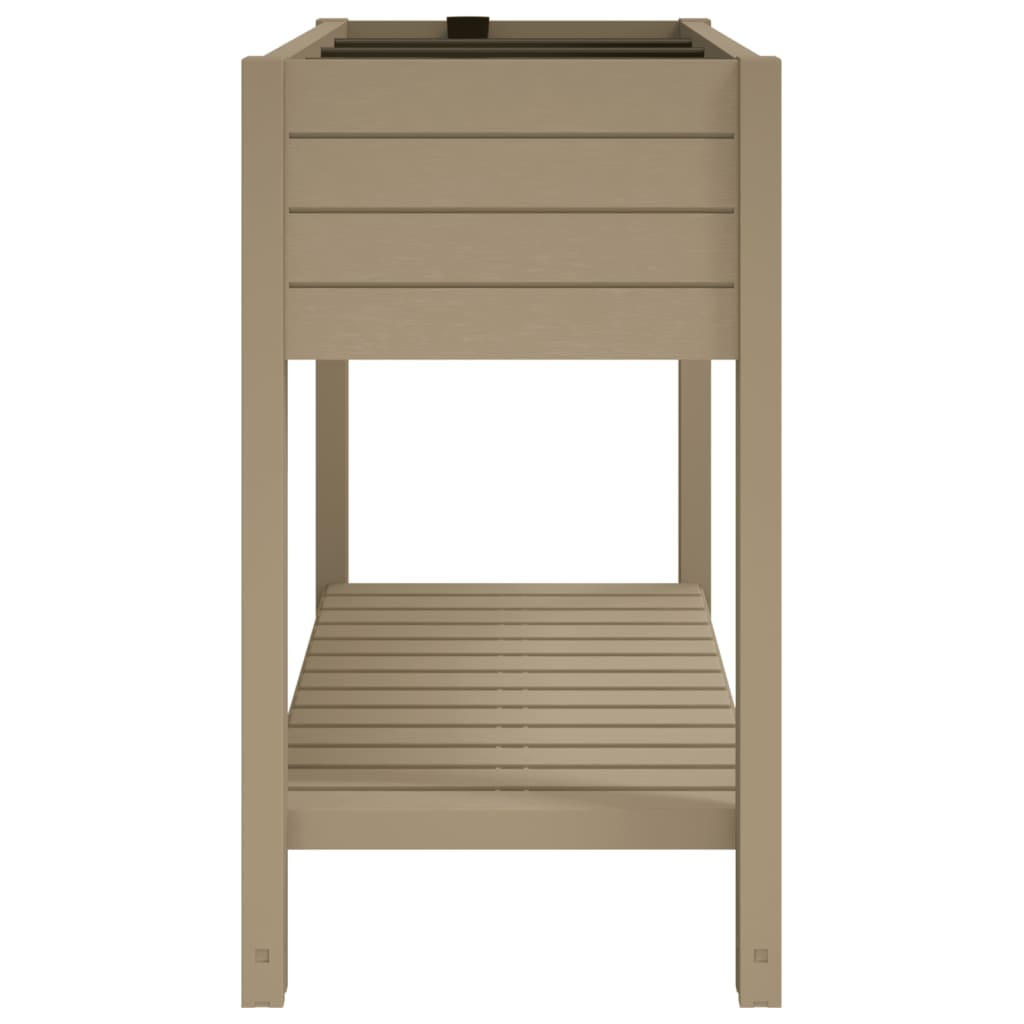 vidaXL Fioriera da Giardino Marrone Chiaro 110x45x79 cm Polipropilene VIDAXL