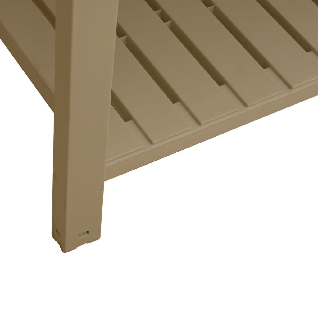 vidaXL Fioriera da Giardino Marrone Chiaro 110x45x79 cm Polipropilene VIDAXL