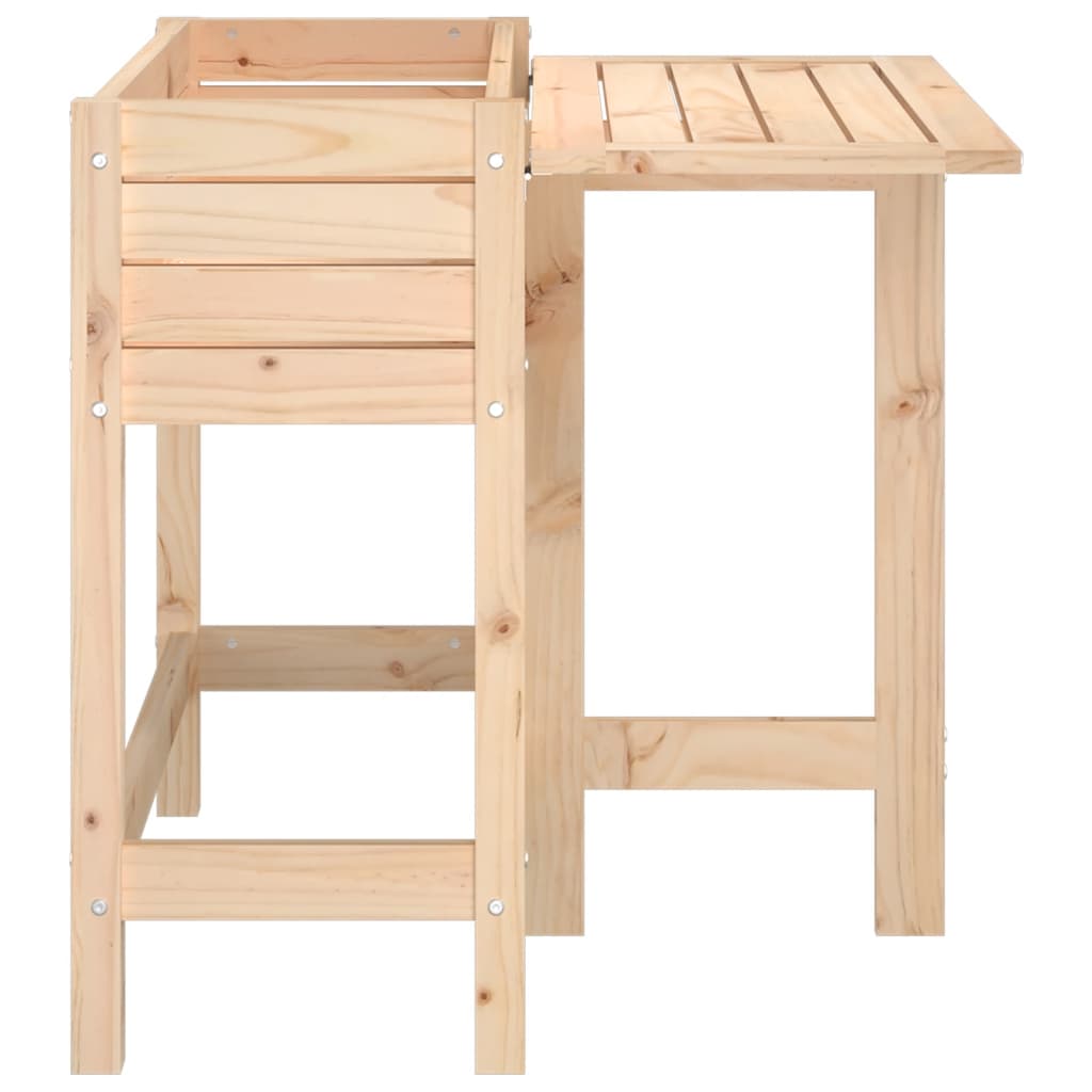 vidaxL Fioriera da Giardino con Piano Pieghevole Legno Massello Pino VIDAXL