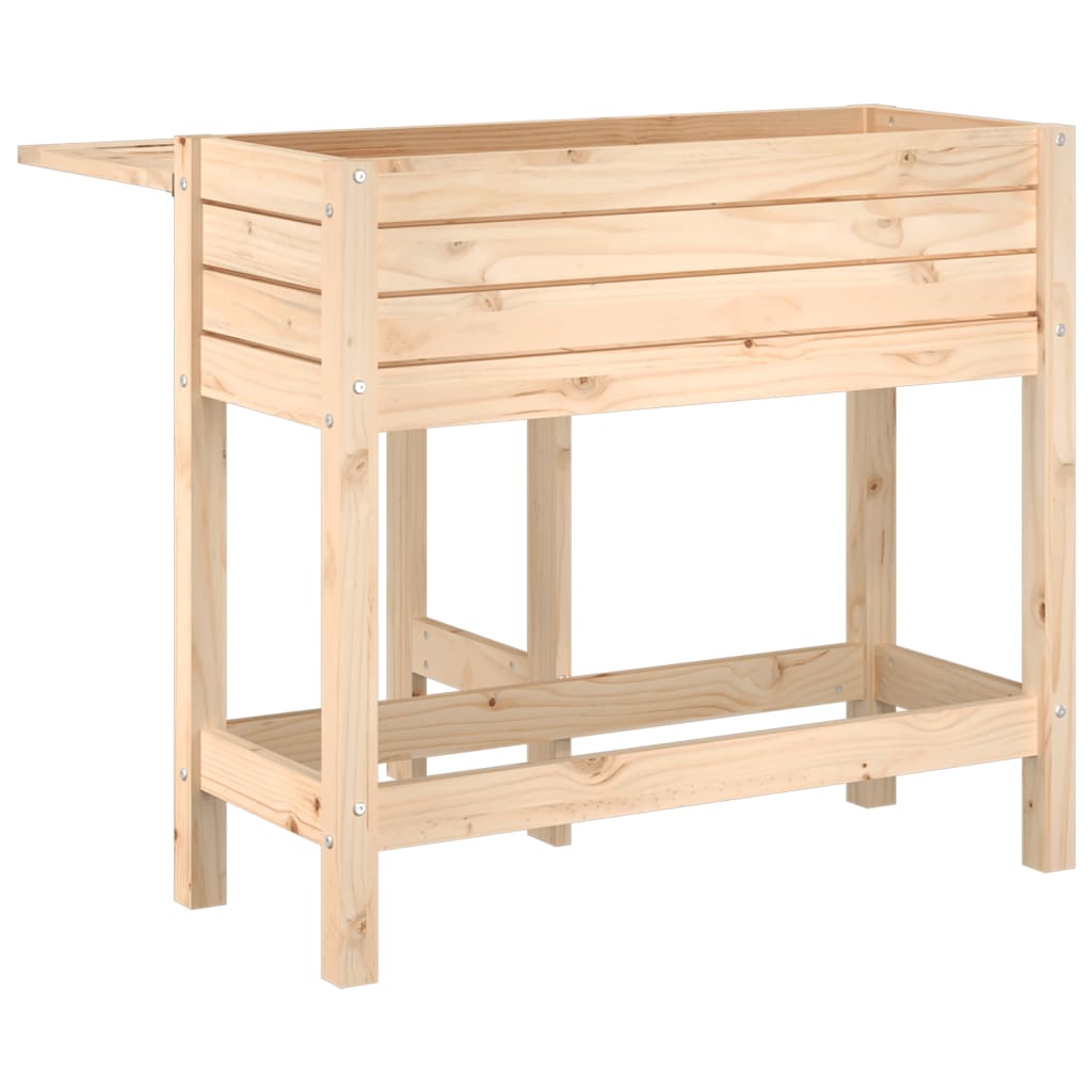 vidaxL Fioriera da Giardino con Piano Pieghevole Legno Massello Pino VIDAXL