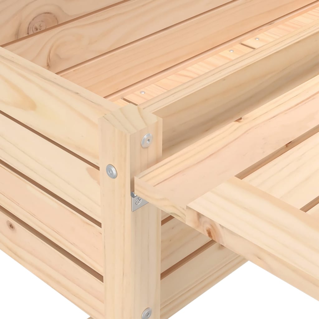 vidaxL Fioriera da Giardino con Piano Pieghevole Legno Massello Pino VIDAXL