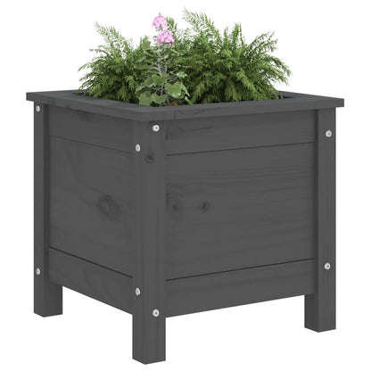 vidaXL Fioriera da Giardino Grigia 40x40x39 cm Legno Massello di Pino