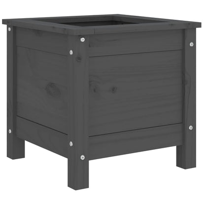 vidaXL Fioriera da Giardino Grigia 40x40x39 cm Legno Massello di Pino