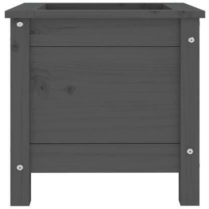vidaXL Fioriera da Giardino Grigia 40x40x39 cm Legno Massello di Pino