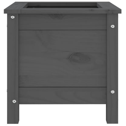vidaXL Fioriera da Giardino Grigia 40x40x39 cm Legno Massello di Pino
