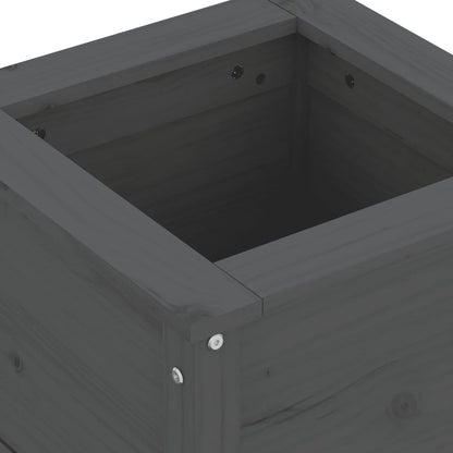 vidaXL Fioriera da Giardino Grigia 40x40x39 cm Legno Massello di Pino