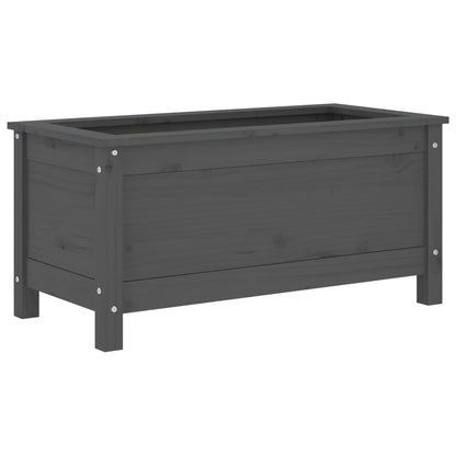 vidaXL Fioriera da Giardino Grigia 82,5x40x39cm Legno Massello di Pino