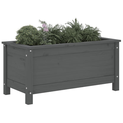 vidaXL Fioriera da Giardino Grigia 82,5x40x39cm Legno Massello di Pino