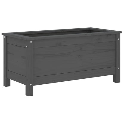 vidaXL Fioriera da Giardino Grigia 82,5x40x39cm Legno Massello di Pino