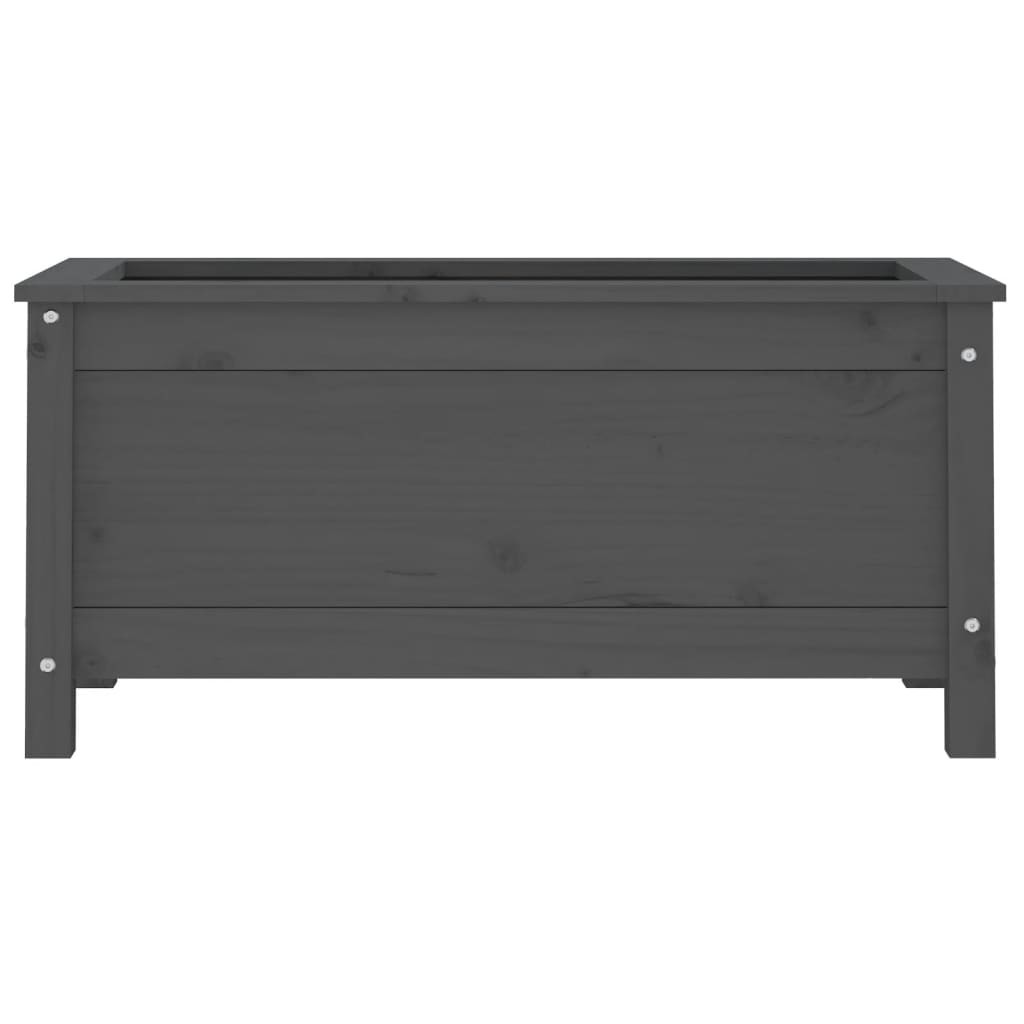vidaXL Fioriera da Giardino Grigia 82,5x40x39cm Legno Massello di Pino