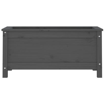 vidaXL Fioriera da Giardino Grigia 82,5x40x39cm Legno Massello di Pino