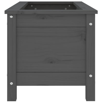 vidaXL Fioriera da Giardino Grigia 82,5x40x39cm Legno Massello di Pino