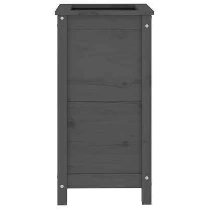 vidaXL Fioriera da Giardino Grigia 40x40x78 cm Legno Massello di Pino