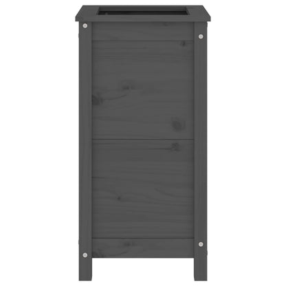 vidaXL Fioriera da Giardino Grigia 40x40x78 cm Legno Massello di Pino
