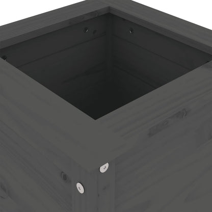 vidaXL Fioriera da Giardino Grigia 40x40x78 cm Legno Massello di Pino