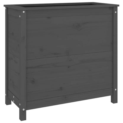 vidaXL Fioriera da Giardino Grigia 82,5x40x78cm Legno Massello di Pino
