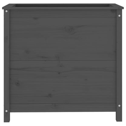 vidaXL Fioriera da Giardino Grigia 82,5x40x78cm Legno Massello di Pino